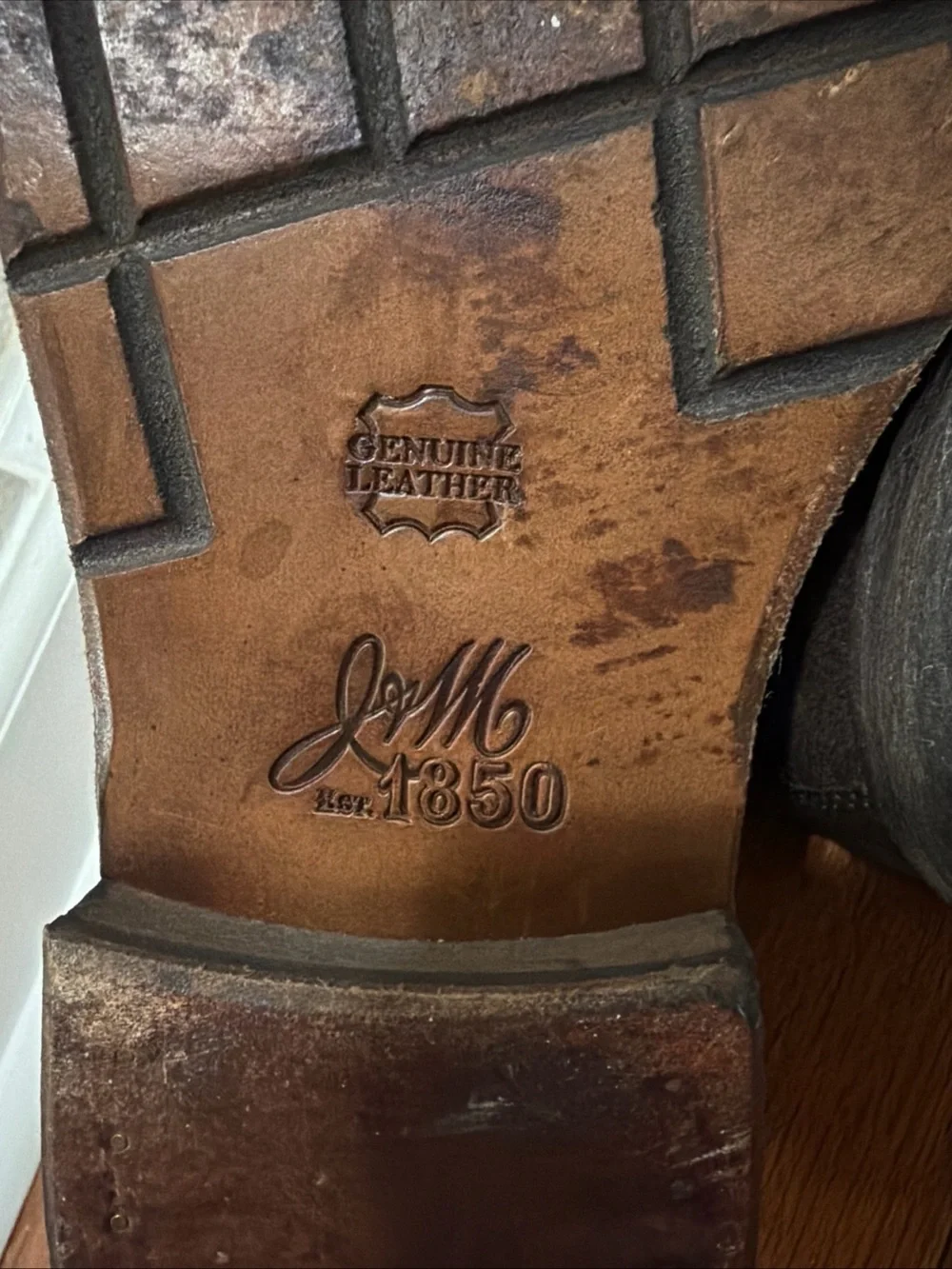 Johnston & Murphy J&M 1850 wingtip tweed boot shoes men’s size 9.5 leather